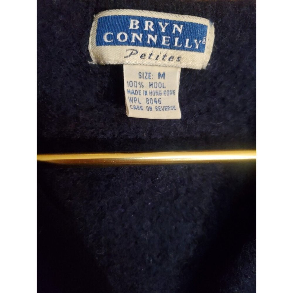 Vintage Wool Equestrian Vest Waistcoat Bryn Connelly Size Medium Petite - Picture 6 of 6